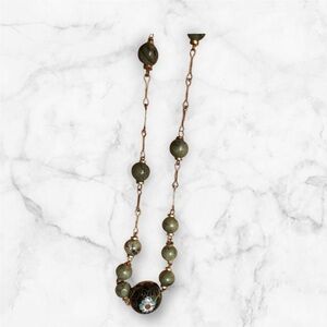 This item is a vintage Chinese cloisonné beaded necklace 18.5 inches